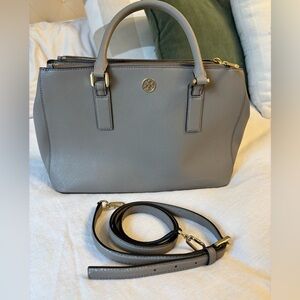 Tory Burch Robinson double zip tote